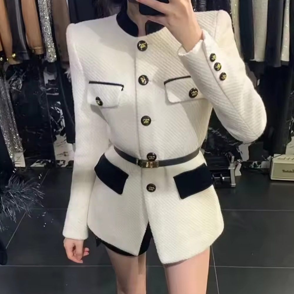 Women Blazer Coat New 2025 Autumn Long Sleeve Casual Single-breasted Elegant - Picture 2 of 5